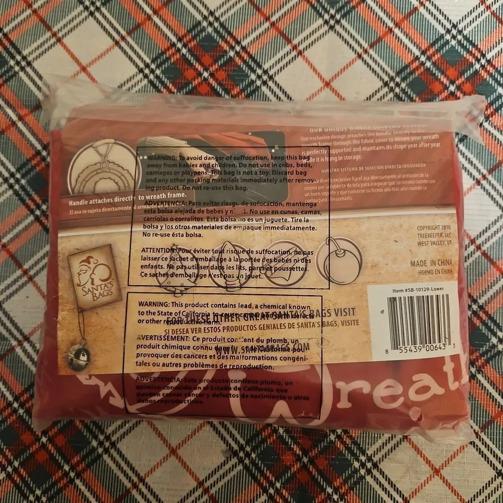 Santa's Bags Wreath Storage Bag
